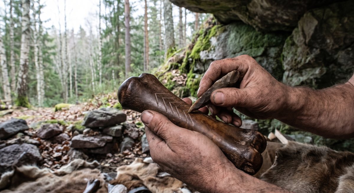 Illustration: Der Knochen aus der Einhornhöhle.